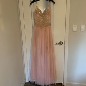 Basix Pink Beaded Gown